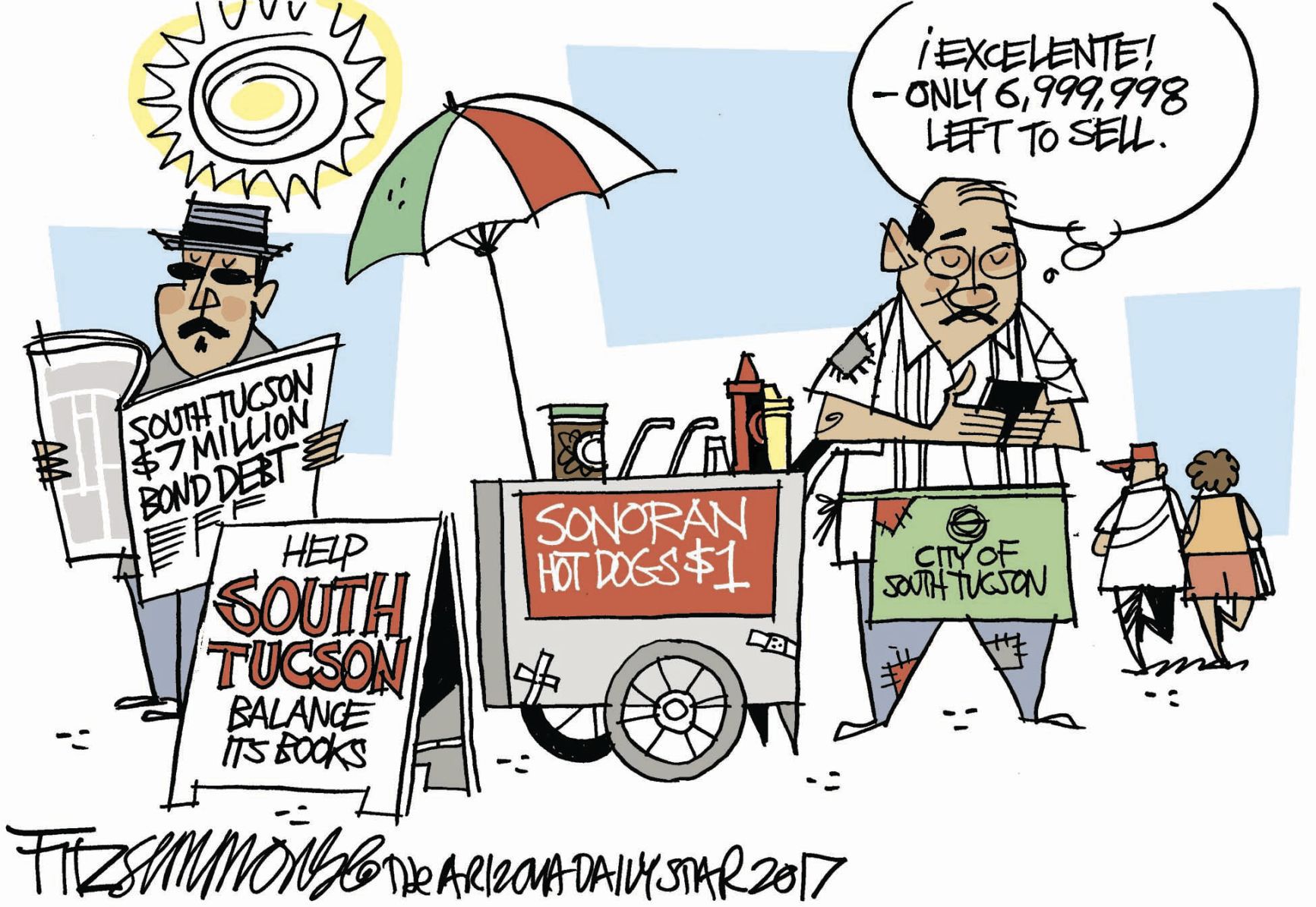 Daily Fitz Cartoon: South Tucson
